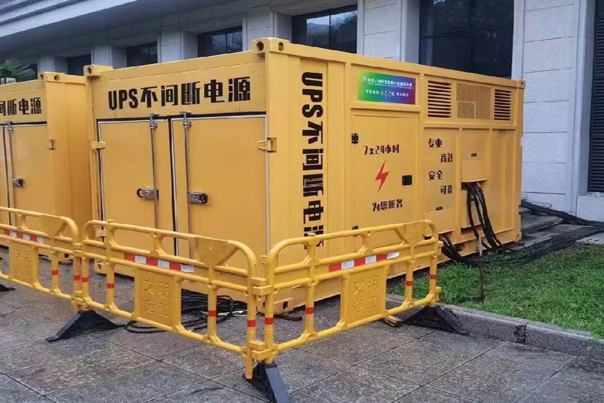 枫木镇发电机租赁施工现场